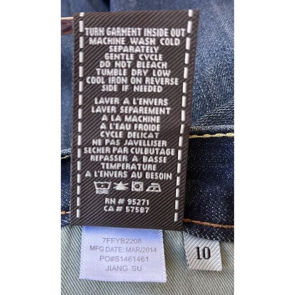 NWT 7 For All Mankind 7FAM Boy's Standard Classic Straight Leg Jeans, Size 10 - Picture 5 of 9